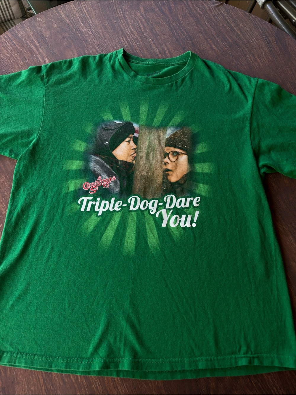 A Christmas Story Triple-Dog-Dare You! Graphic Tee - Green